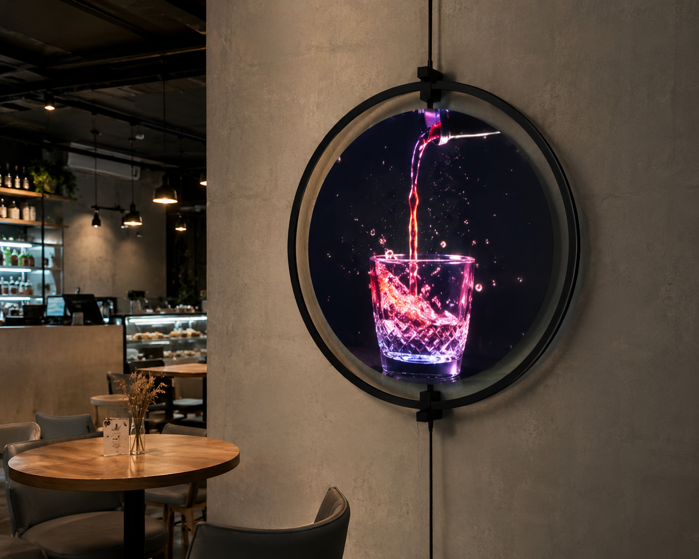 Air Vision 65 hologram display in a café