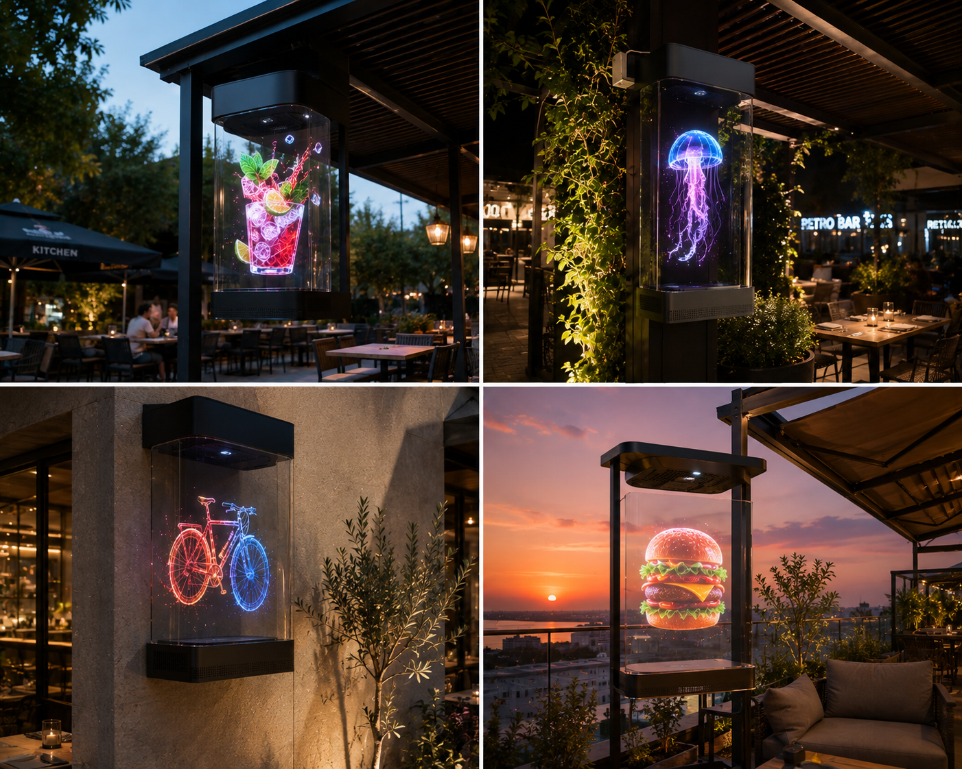 Air Vision large format outdoor hologram installation